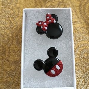 Minnie and Mickey stud earrings